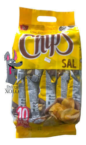 Papas Fritas Y Saladas Chips 10pz De 42g C/u