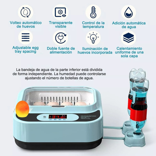 Incubadora Automática De Aves Corral 360 ° Espacio Ajustable