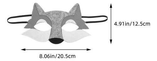 1 Uds. Máscara De Lobo Gery De Fieltro: Máscara De Lobo Másc
