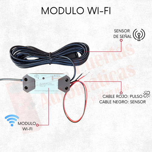 Control Smart Garage Controller Adaptador Wifi Motor Cochera