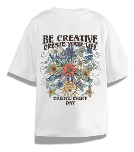 Remera Be Creative Oversize Camiseta Informal De Algodón