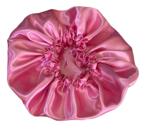 Gorro Antifrizz Cofia De Saten + 2 Colita Scrunchie Regalo Rosa Chicle