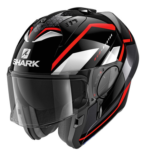 Capacete Moto Articulado Shark Evo Es Yari Krw Preto Tamanho do capacete 56
