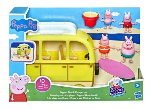 Peppa Pig Campervan Pepa Beach Accesorios Y 4 Personajes