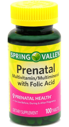 Ácido Folico Con Multivitaminas/minerales Prenatal Spring