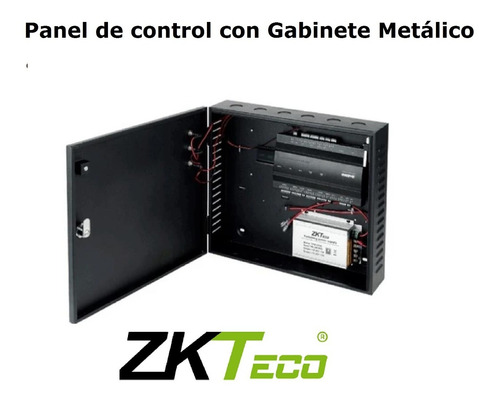 Panel De Control De Acceso C/gabinete Y Fuente 1 Pta Zkteco