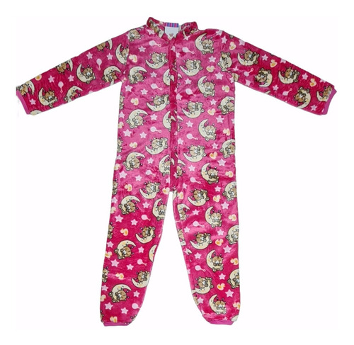 Pijama Infantil Inverno Macacão Fleece Soft  Menina 4a8 Anos