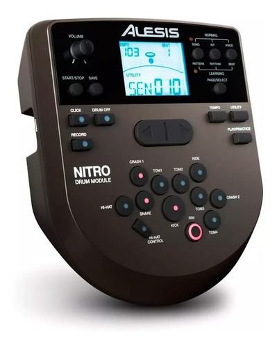 Imagem 5 de 10 de Bateria Eletrônica Nitro Mesh Da Alesis Preta 8 Peças Usb