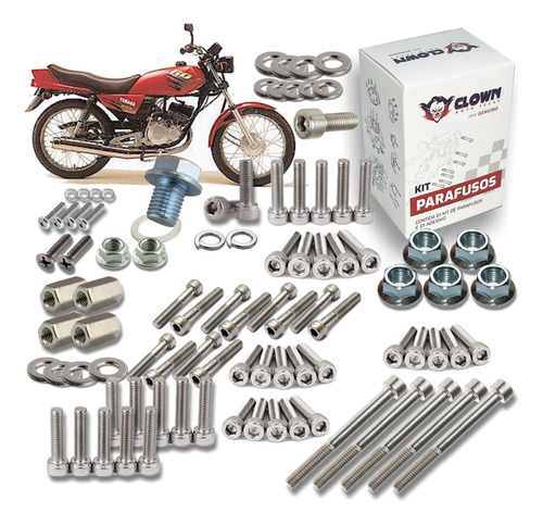 Clown Allen Inox Kit 75 Parafusos Motor Rd135 E Dt180  Y3i