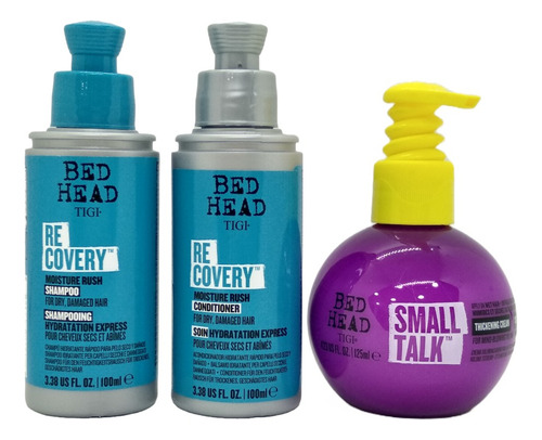 Tigi Recovery Shampoo, Acondicionador + Small Talk Viaje