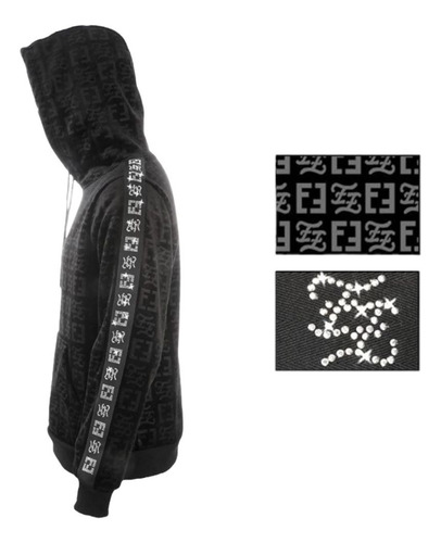 Sudadera Hombre Diseño En Terciopelo Capucha Hoodie