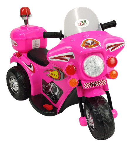 Motocicleta Montable Electrica Pequeña Sonido Luz Led 6v Color Rosa