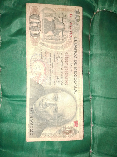 Billete Diez Pesos 1977