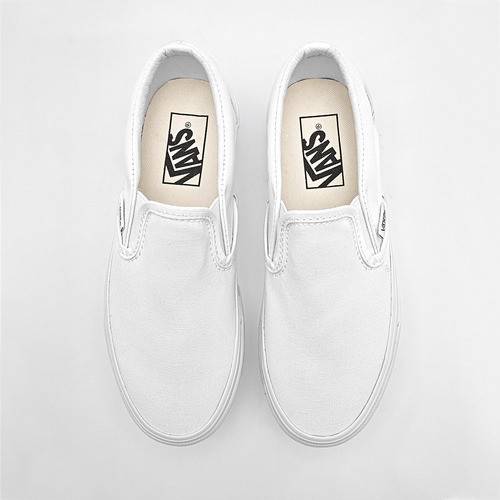 Tenis Vans Classic Slip On Stackform Plataforma Blanco 22/26