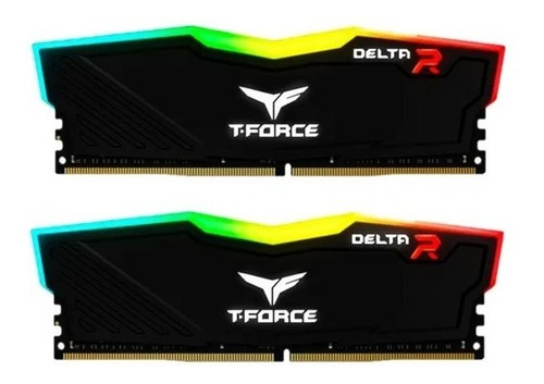 Imagem 1 de 3 de Memoria Ram Rgb 16gb 2x8gb Ddr4 2666mhz Team Group T-force