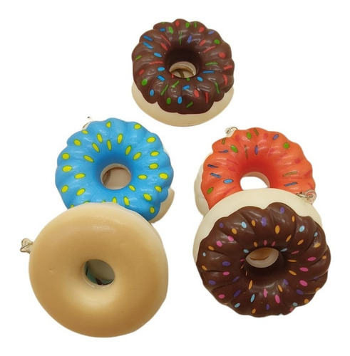 15 Squishy Chaveiros Donuts Cupcake Macio Anti Stress Fidget