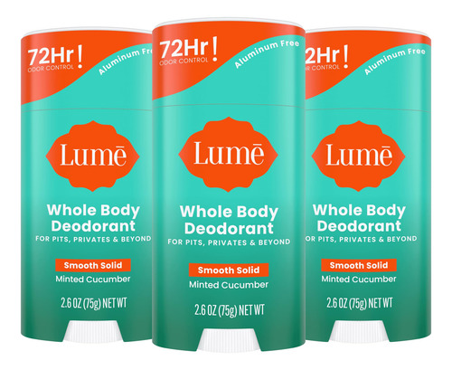 Desodorante Lume Whole Body Smooth Solid Stick 75 Ml X3 Mint