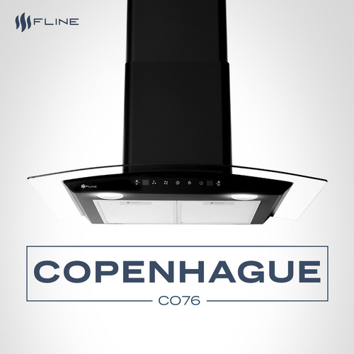 Campana Extractora De Cocina De Pared 76 Cm | Copenhague 76 Color Negro