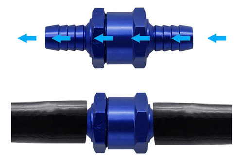 2 Válvula De Retenção De Combustível Genérica 8mm Azul