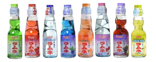 Ramune - Variedad De Refrescos Japoneses, Paquete De 8, 6.76