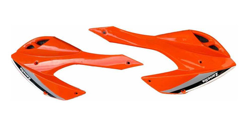 Juego Cachas De Tanque Zanella Ztt 200 Motard Naranja.