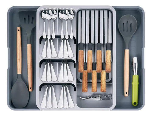 Organizador De Cubiertos Para Cajón De Cocina Extensible