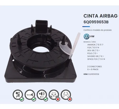 Cinta Airbag Amarok Fox Gol Saveiro Polo Spacefox Up! Voyage Cinta Airbag Amarok Fox Gol Saveiro Polo Spacefox Up! Voyage