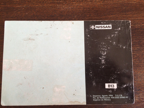 Nissan V16 Manual Del Propietario (Usado)