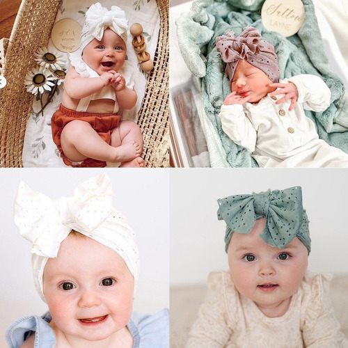 Diadema Turbante For Bebé Recién Nacido De 6 Piezas