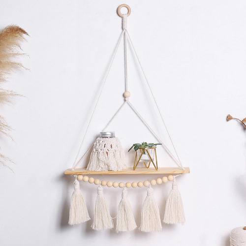 Boho Decor Bookshelf Wall Art Instalar Fácilmente Macrame
