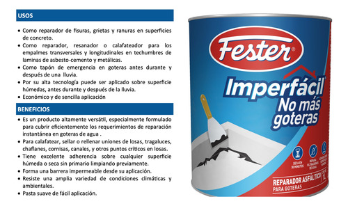 Fester Imperfacil No Mas Gotera Pasta 1l Negro