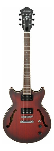 Guitarra eléctrica Ibanez AM Artcore AM53 hollow body de tilo sunburst red flat con diapasón de nogal