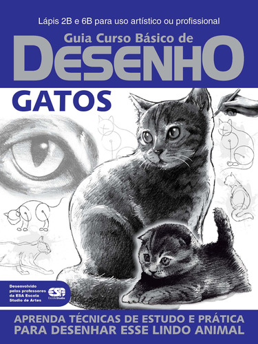 Guia Curso básico de desenho gatos, de  On Line a. Editora IBC - Instituto Brasileiro de Cultura Ltda, capa mole em português, 2018