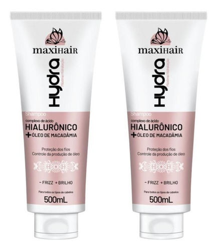 Shampoo Maxihair 500ml Hialuronico+oleo De Macadamia - 2un