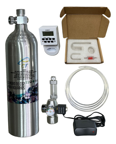 Kit Co2 Completo Com Cilindro De Alumínio De 3 Litros