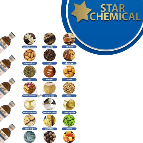 Esencias Star Chemical 30 Ml Para Repostería Comestibles