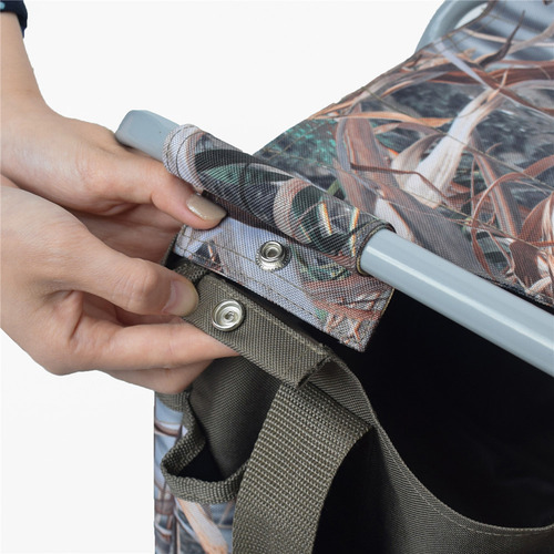 Combo De Taburete Plegable Portátil Y Silla Tipo Mochila