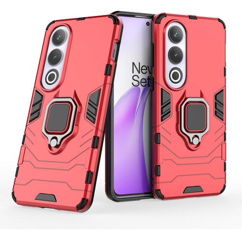 Funda Uso Rudo Carcasa Para Oneplus Ace 3v +mica Rojo Oneplus Ace 3v