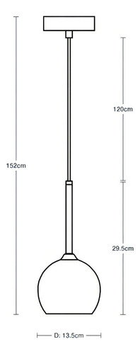 Lámpara Colgante Cromo G9 40w 1 Luz