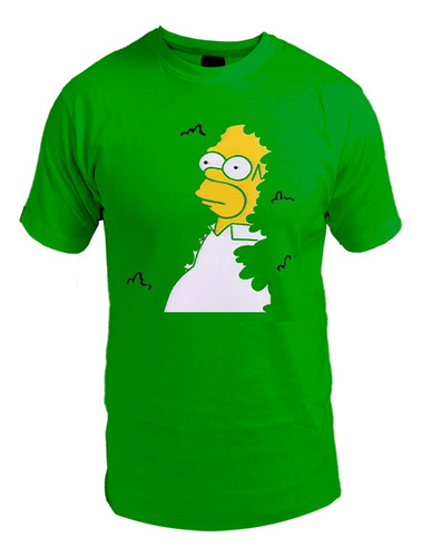 Remera Homero Simpson Escondiendose En El Arbusto / Unisex