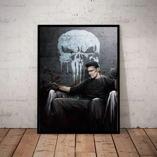 Quadro Arte Quadrinhos Hq The Punisher Justiceiro 44x33cm