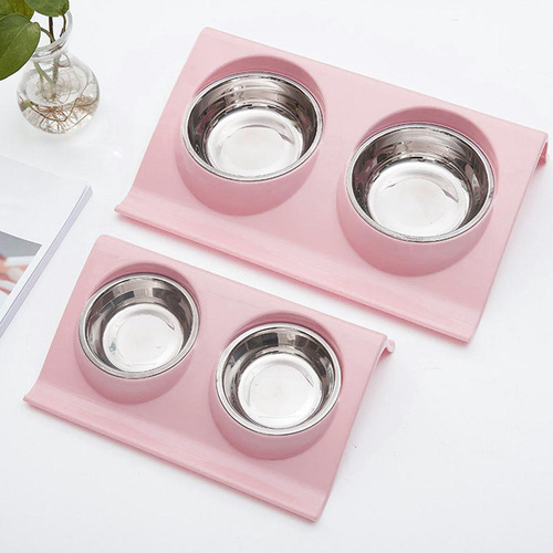 Comedero De Perro Doble Para Gato Alimentador De Agua