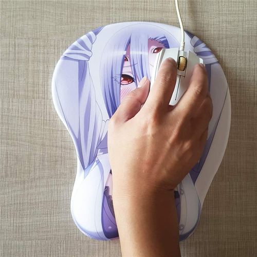 Alfombrilla Mouse Anime 3d Reposamuñeca Raton Para Juego 2