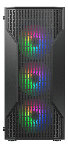 Gabinete Gamer Cougar Mx110 Rgb 4 Ventiladores Incluidos Color Negro