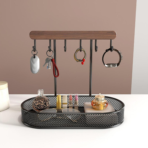 Decoración De Almacenamiento De Soporte Base Redonda Negro