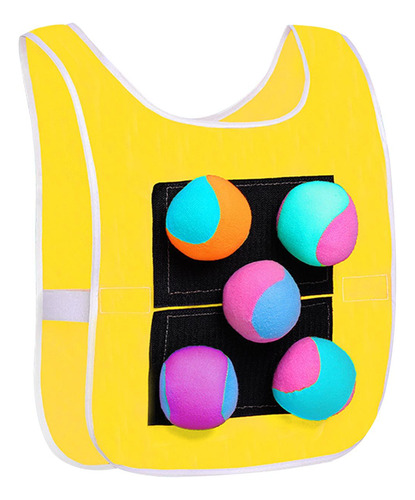 Juego De Dodgeball 5 Pelotas Adhesivas De Niños Amarillo