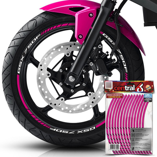 Frisos De Roda Suzuki Gsx 750f Rosa