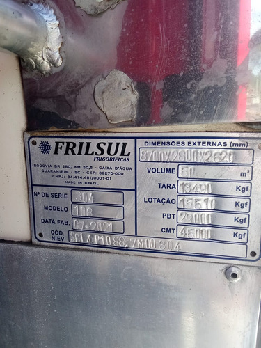 Bau Frigorifico 2021 Canaletado Com Máquina T800 Para Scania