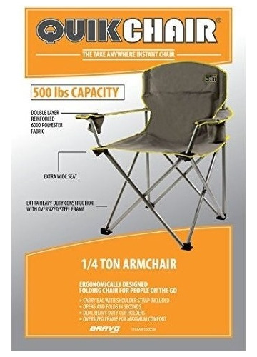 Quik Presidente De Altas Prestaciones Silla Plegable 1/4 Ton