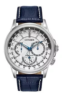 Reloj Citizen Hombre Eco-drive Clasico Con Calendario Color de la correa Azul marino Color del fondo Blanco